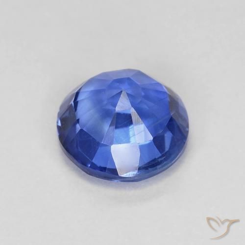 Cianita azul natural de 1,06 ct, corte redondo, VS-SI
