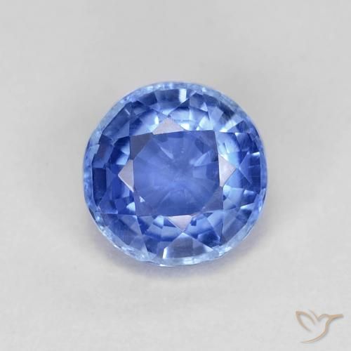 Cianita azul natural de 0,94 ct, corte redondo, VS-SI