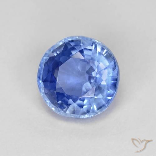 Cianita azul natural de 0,94 ct, corte redondo, VS-SI