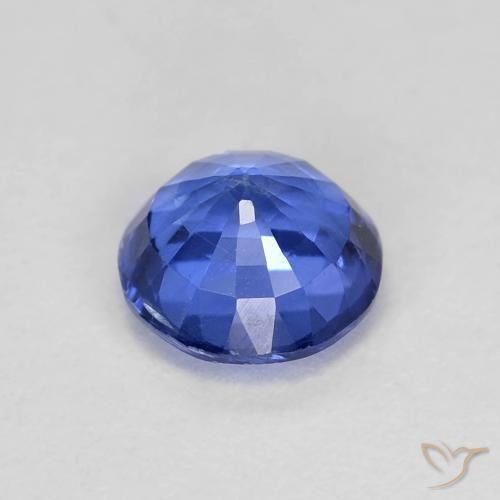 Cianita azul natural de 0,94 ct, corte redondo, VS-SI