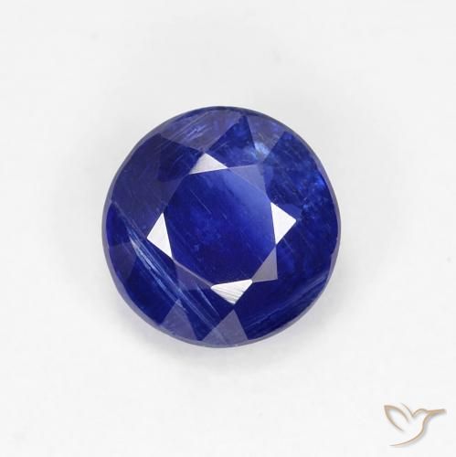 1.19ct Natural Azul marino intenso Cianita, Redondo, SI