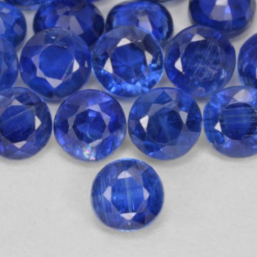 Cianita Azul marino natural de 0.41 ct, Corte Redondo, VS-SI