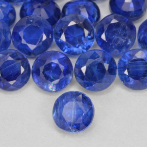 Cianita Azul marino natural de 0.41 ct, Corte Redondo, VS-SI