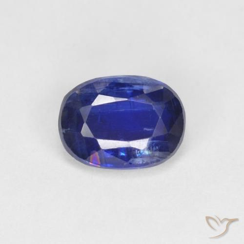 1.30ct Natural Azul oscuro cianita, Ovalada, VS-SI