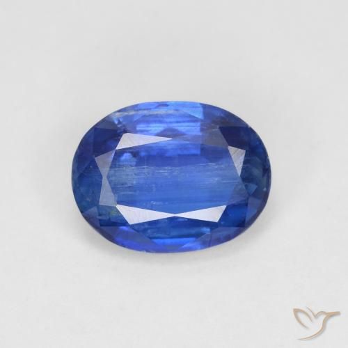 1.69ct Natural Azul oscuro Cianita, Ovalada, VS-SI