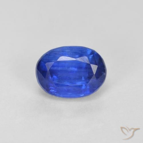 1.45ct Natural Azul egipcio intenso cianita, Ovalada, VS-SI