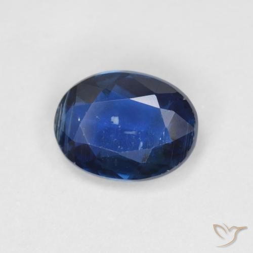 1.39ct Natural Azul marino cianita, Ovalada, VS-SI