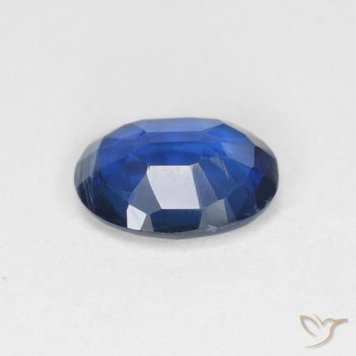 Cianita Azul marino natural de 1.39 ct, Ovalada, VS-SI