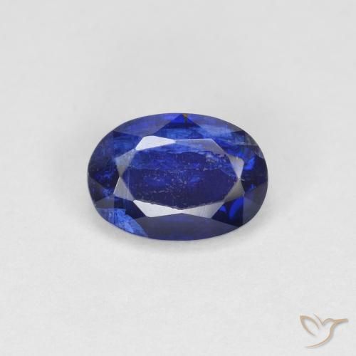 1.12ct Natural Azul oscuro cianita, Ovalada, VS-SI