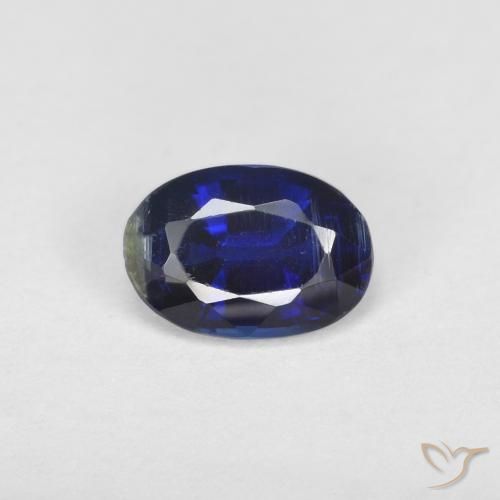 0.99ct Natural Azul muy intenso cianita, Ovalada, VS-SI