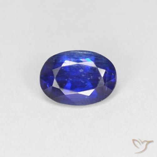 0.97ct Natural Azul oscuro cianita, Ovalada, VS-SI