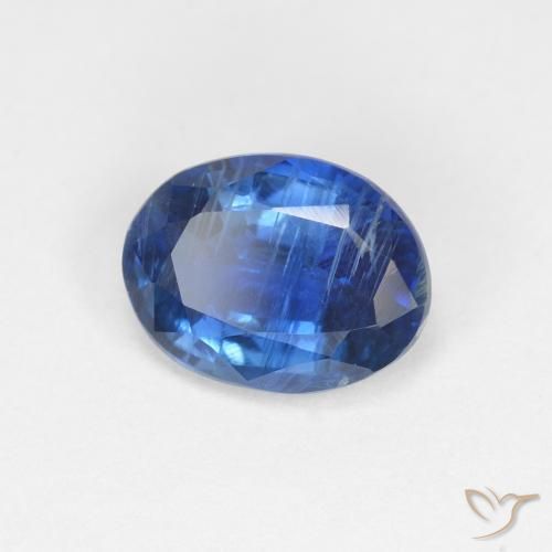 Cianita Azul marino claro natural de 1.52 ct, Ovalada, VS-SI