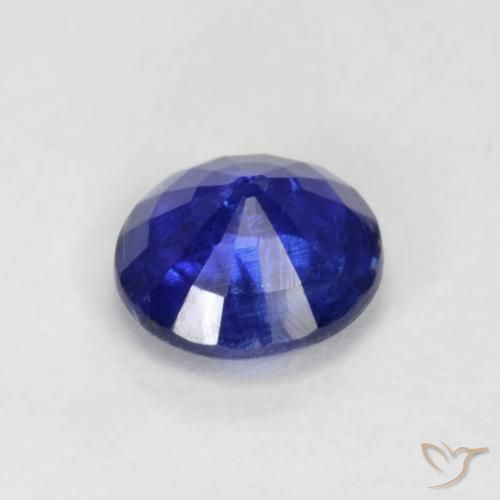 Cianita Azul oscuro natural de 0.97 ct, Redondo, SI