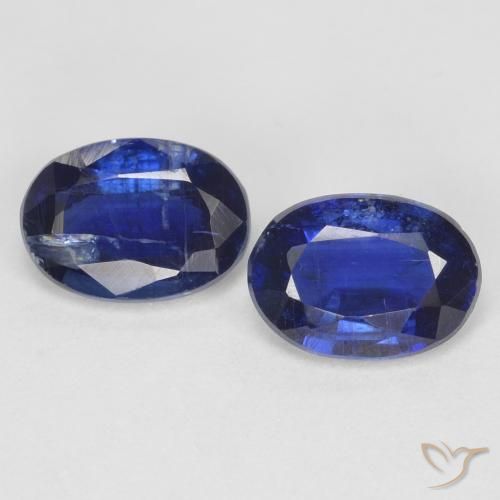 2.03ctw Natural Azul real cianita, Ovalada, SI