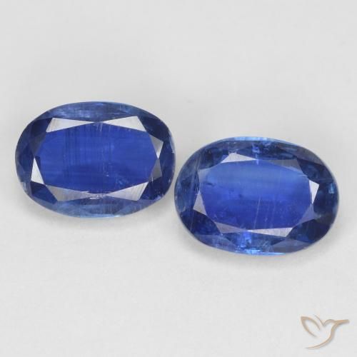 2.11ctw Natural Azul marino cianita, Ovalada, SI