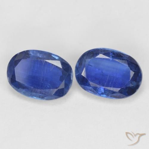 Gemas de Cianita Azul marino natural de 2.11 ct, Ovalada, SI