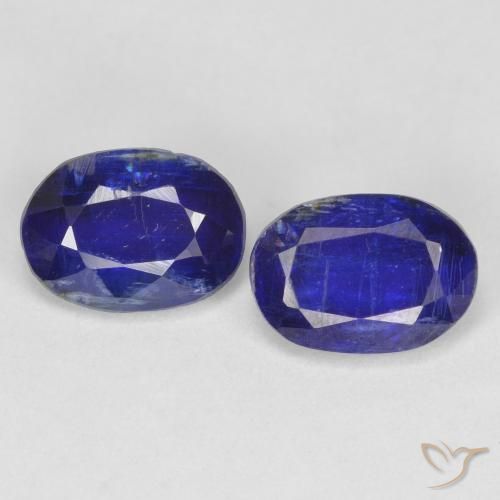 2.02ctw Natural Azul marino intenso cianita, Ovalada, SI