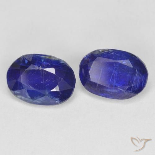 Gemas de Cianita Azul marino intenso natural de 2.02 ct, Ovalada, SI