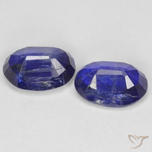 Gemas de Cianita Azul marino intenso natural de 2.02 ct, Ovalada, SI
