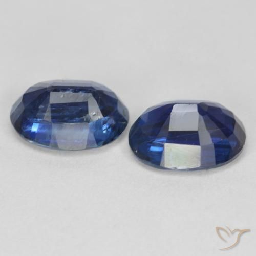 Gemas de Cianita Azul marino natural de 3.20 ct, Ovalada, SI