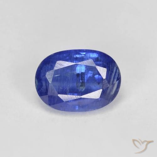 1.44ct Natural Azul oscuro cianita, Ovalada, SI