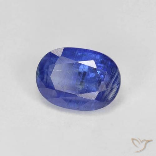 Cianita Azul oscuro natural de 1.44 ct, Ovalada, SI