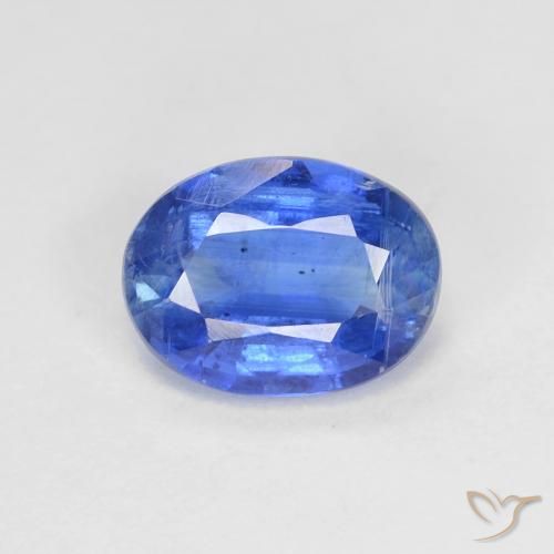 1.54ct Natural Azul azur intenso cianita, Ovalada, VS-SI