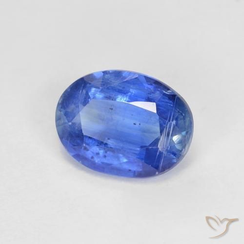 Cianita Azul azur intenso natural de 1.54 ct, Ovalada, VS-SI