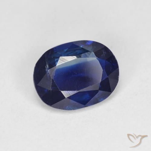 Cianita Azul marino natural de 1.39 ct, Ovalada, VS-SI