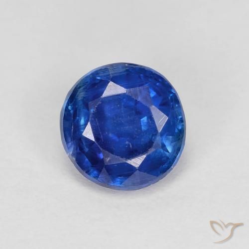 1.03ct Natural Azul marino claro Cianita, Redondo, VS-SI