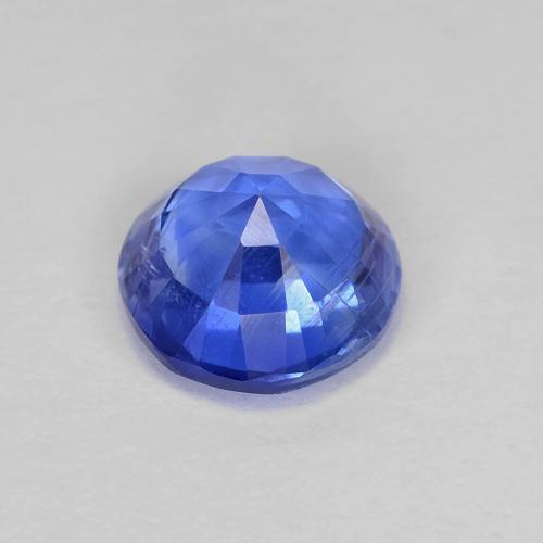 Cianita Azul azur intenso natural de 1.11 ct, Corte Redondo, VS
