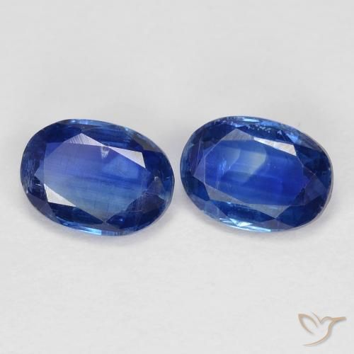 Gemas de Cianita Azul oscuro natural de 2.00 ct, Ovalada, VS