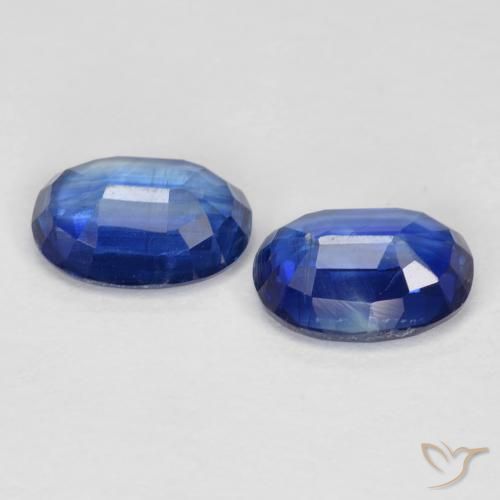 Gemas de Cianita Azul oscuro natural de 2.00 ct, Ovalada, VS