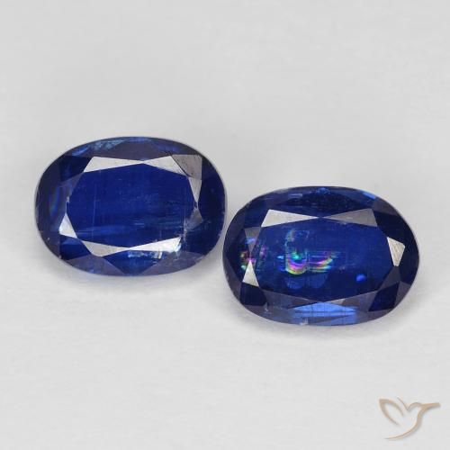 2.17ctw Natural Azul real cianita, Ovalada, VS