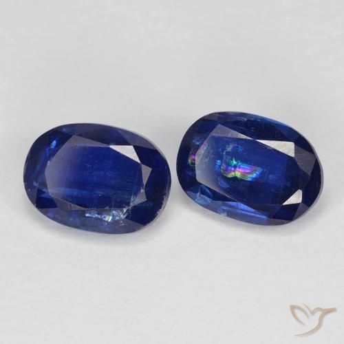 Gemas de Cianita Azul real natural de 2.17 ct, Ovalada, VS