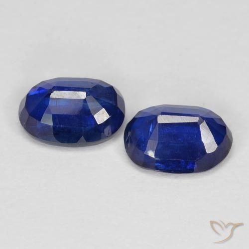Gemas de Cianita Azul real natural de 2.17 ct, Ovalada, VS