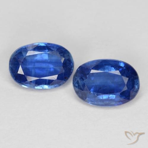 2.08ctw Natural Azul oscuro Cianita, Ovalada, VS-SI