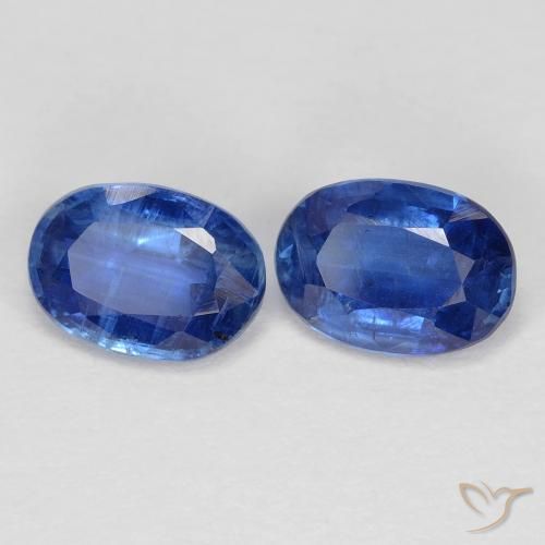 Gemas de Cianita Azul oscuro natural de 2.08 ct, Ovalada, VS-SI