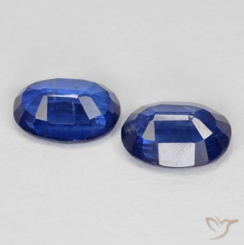 Gemas de Cianita Azul oscuro natural de 2.08 ct, Ovalada, VS-SI