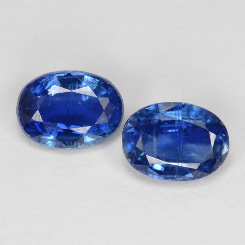 Gemas de Cianita Azul oscuro natural de 2.09 ct, Corte Óvalo, VS-SI