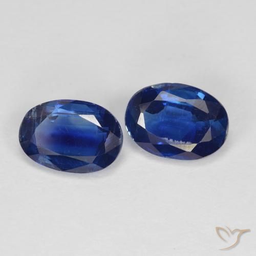 Gemas de Cianita Azul oscuro natural de 1.95 ct, Ovalada, VS-SI