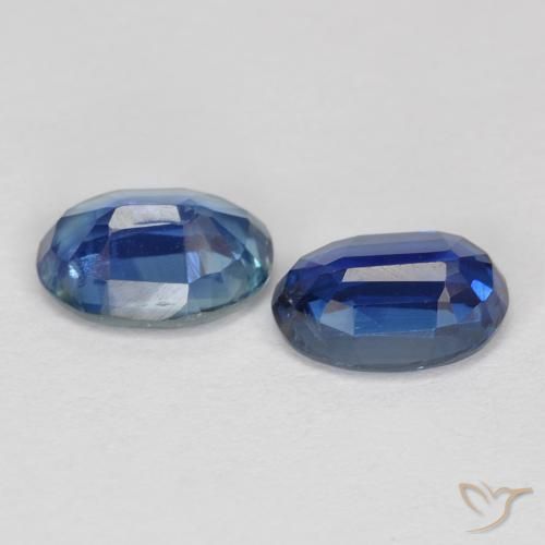 Gemas de Cianita Azul oscuro natural de 1.95 ct, Ovalada, VS-SI