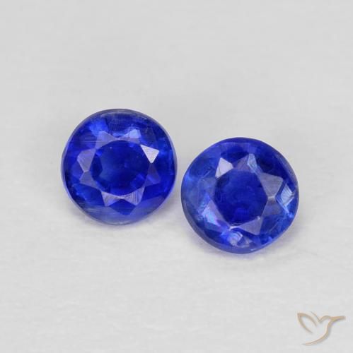 0.46ctw Natural Azul marino Cianita, Redondo, VS