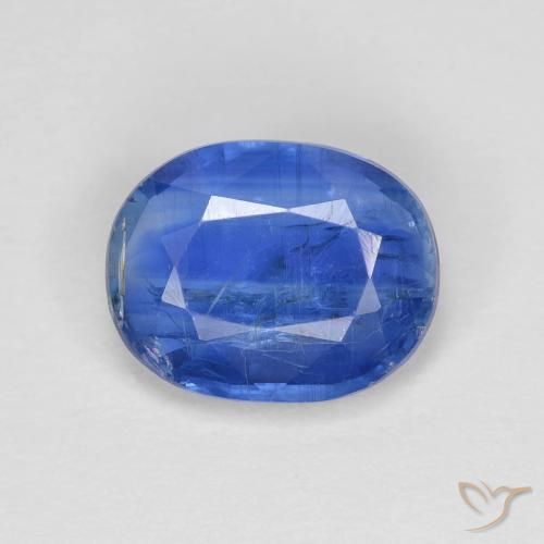 2.92ct Natural Azul azur intenso cianita, Ovalada, VS-SI