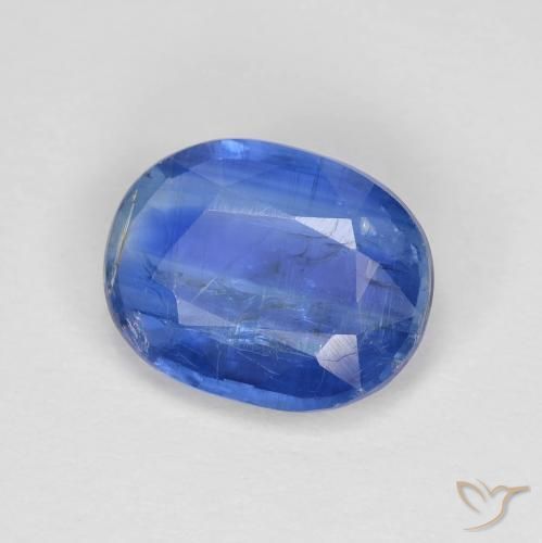 Cianita Azul azur intenso natural de 2.92 ct, Ovalada, VS-SI