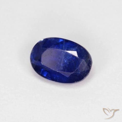 Cianita Azul marino intenso natural de 0.98 ct, Ovalada, VS-SI