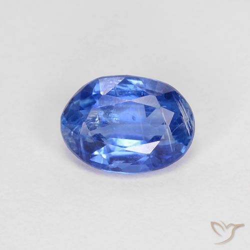 1.00ct Natural Azul azur intenso cianita, Ovalada, SI