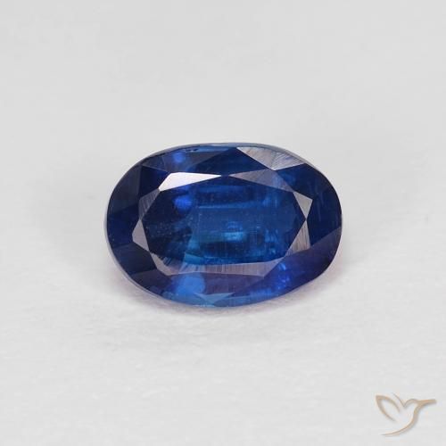 1.08ct Natural Azul marino cianita, Ovalada, VS-SI