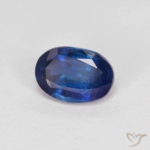 Cianita Azul marino natural de 1.08 ct, Ovalada, VS-SI