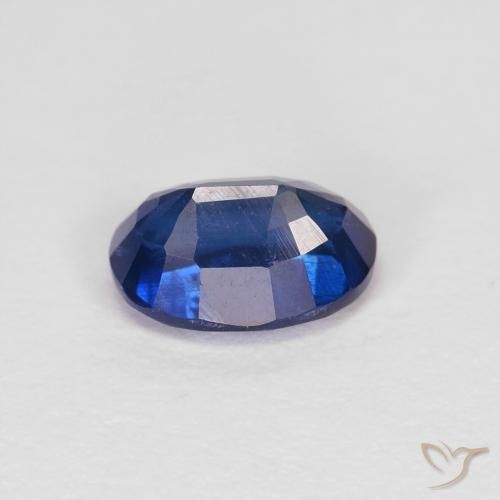 Cianita Azul marino natural de 1.08 ct, Ovalada, VS-SI